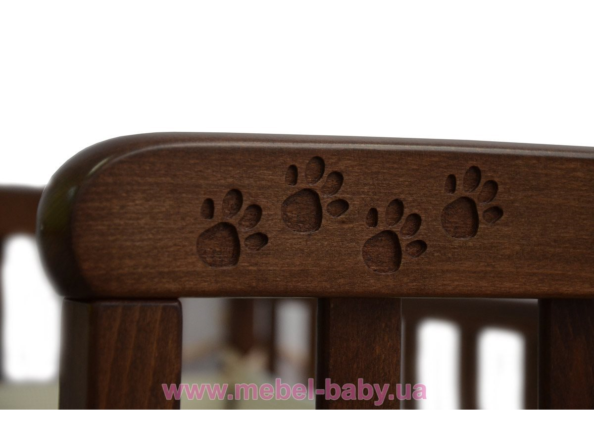 Кроватка маятниковым механизмом Соня ЛД12 ЕС Верес 60х120 Орех