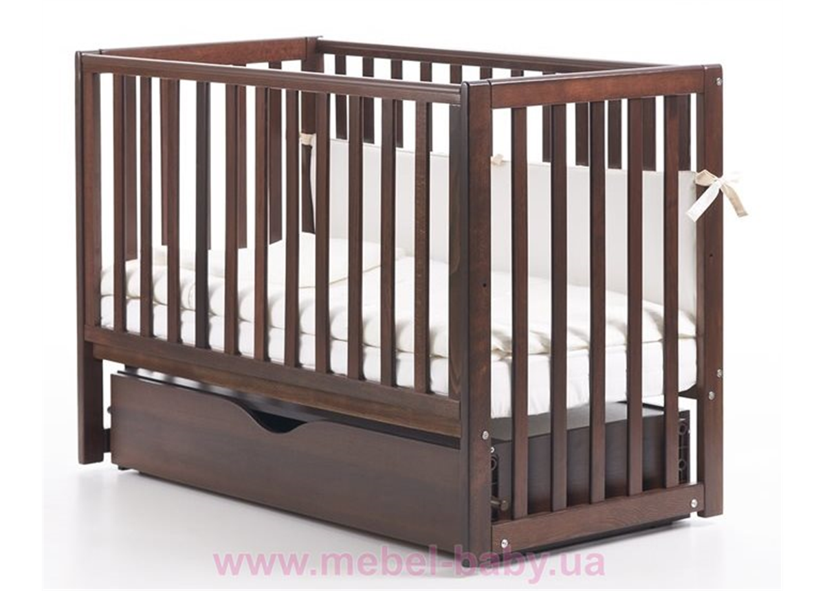 Кроватка с ящиком и маятниковым механизмом Соня ЛД13 Верес 60х120 Орех