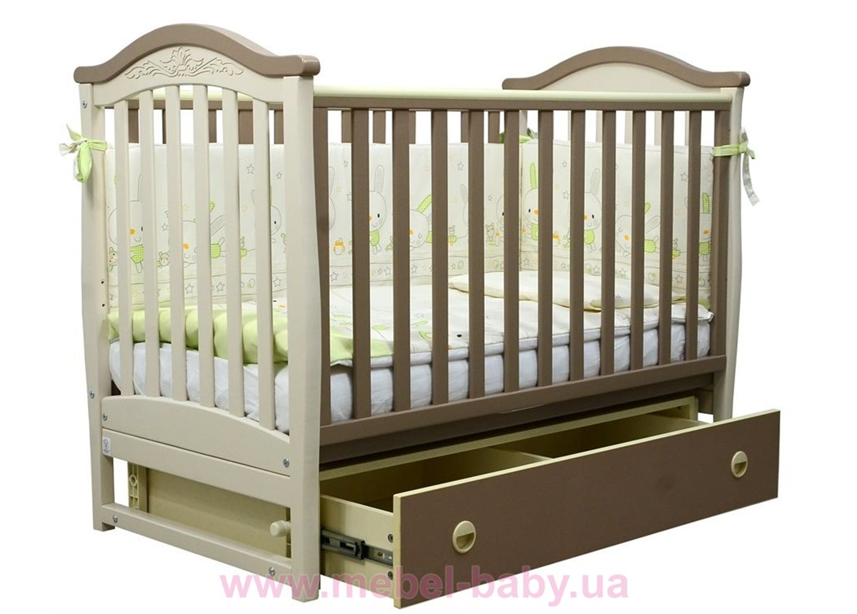 Кроватка с маятниковым механизмом Соня ЛД3 ЕС Верес 60х120 Капучино