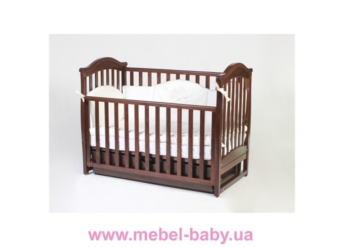 Кроватка с ящиком и маятниковым механизмом Соня ЛД3 ЕС Верес 60х120 Орех