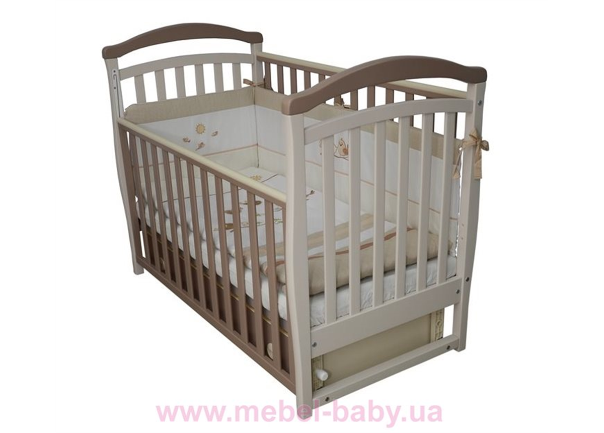 Кроватка маятниковым механизмом Соня ЛД6 ЕС Верес 60х120 Капучино