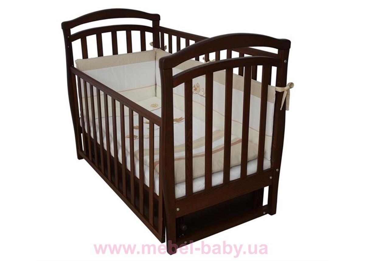 Кроватка маятниковым механизмом Соня ЛД6 ЕС Верес 60х120 Орех