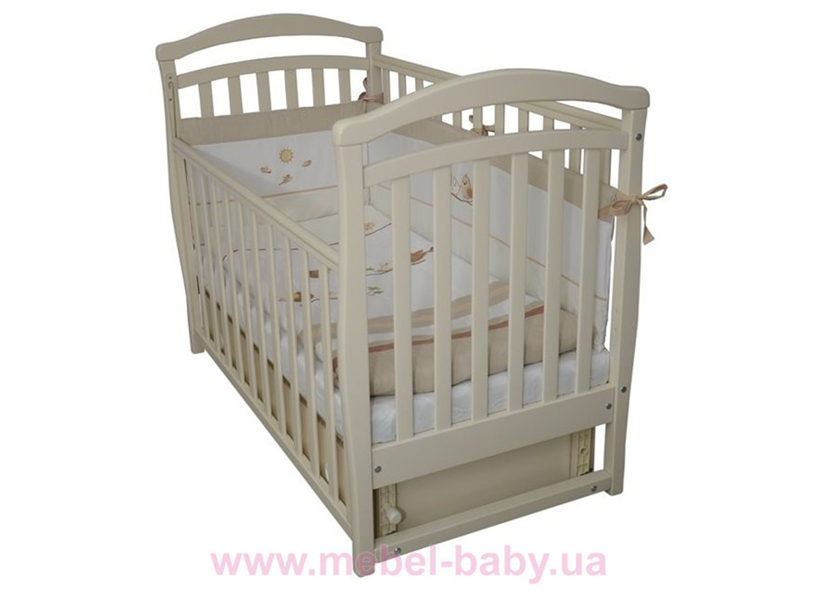 Кроватка маятниковым механизмом Соня ЛД6 ЕС Верес 60х120 Слоновая кость