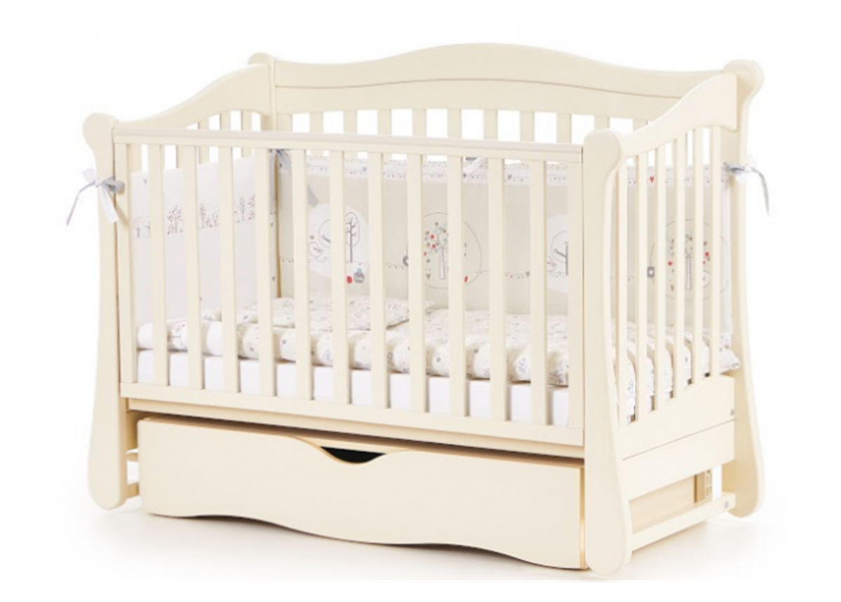 Кроватка Соня ЛД18 ЕС Верес 60х120 Слоновая кость