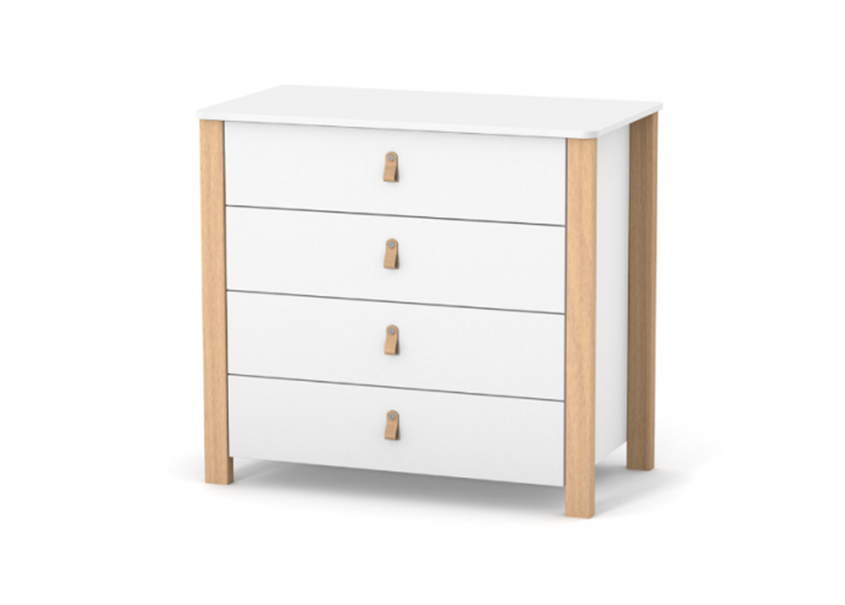Комод Монако 900 под съемный пеленатор Верес бело-буковый