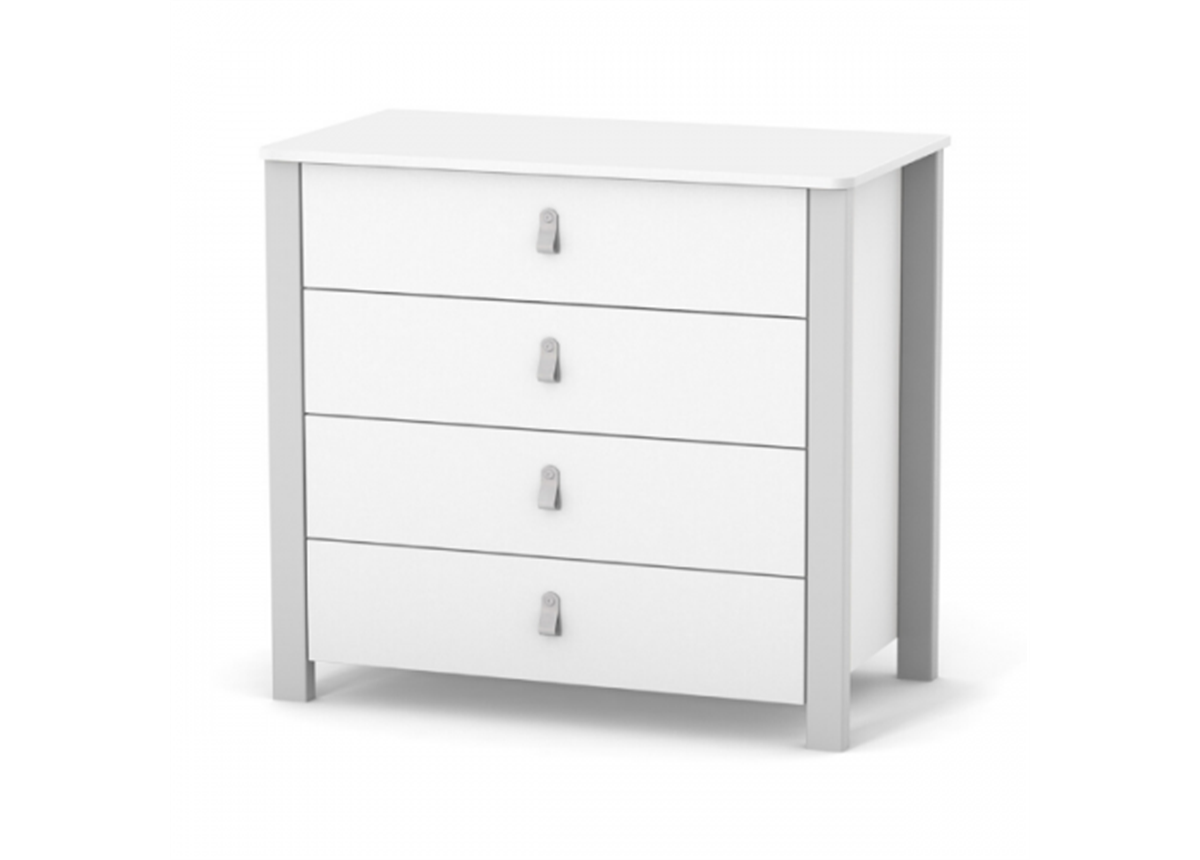 Комод Монако 900 под съемный пеленатор Верес бело-серый
