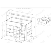 Кровать-чердак со шкафом Иллинойс Fmebel 80x190