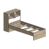 32/34 Кровать с низкой тумбой для белья 90х190 К-2 стандарт