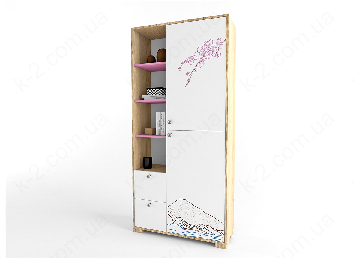 11 Шкаф-стеллаж 100 серия Sakura К-2 стандарт