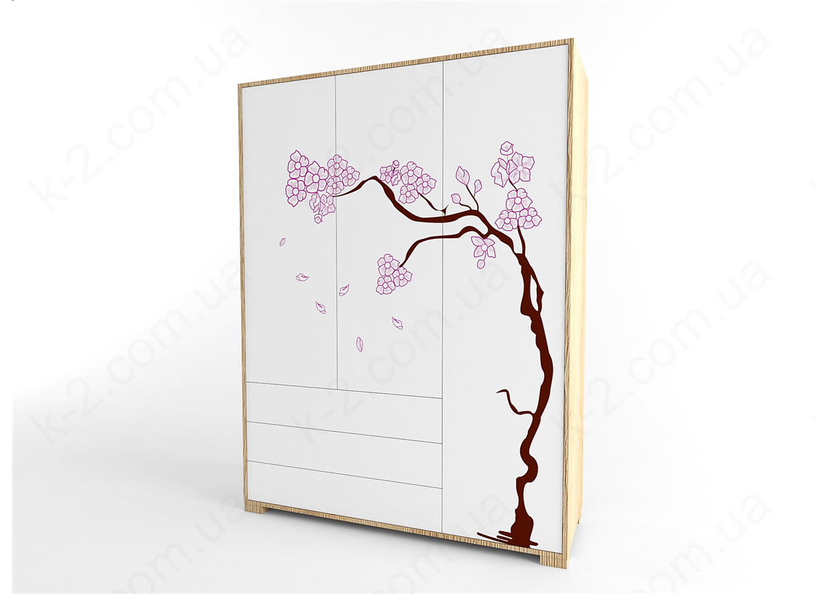 13 Шкаф трехдверный 150 серия Sakura К-2 стандарт