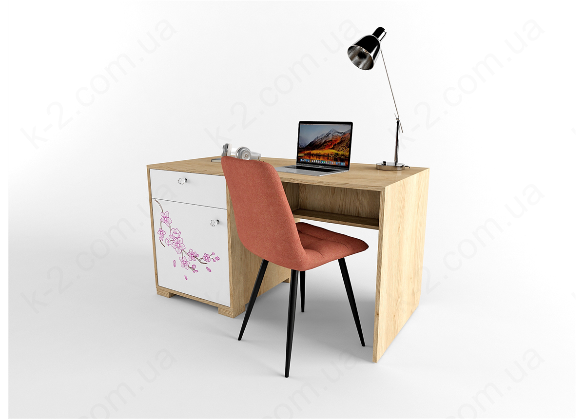 3 Стол с тумбой слева 135 серия Sakura К-2 элит