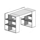 4 Стол 125 с полками и трюмо K-2 стандарт