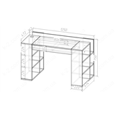 4 Стол 125 с полками и трюмо K-2 стандарт