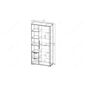 11 Шкаф-стеллаж 100 серия Forest К-2 стандарт