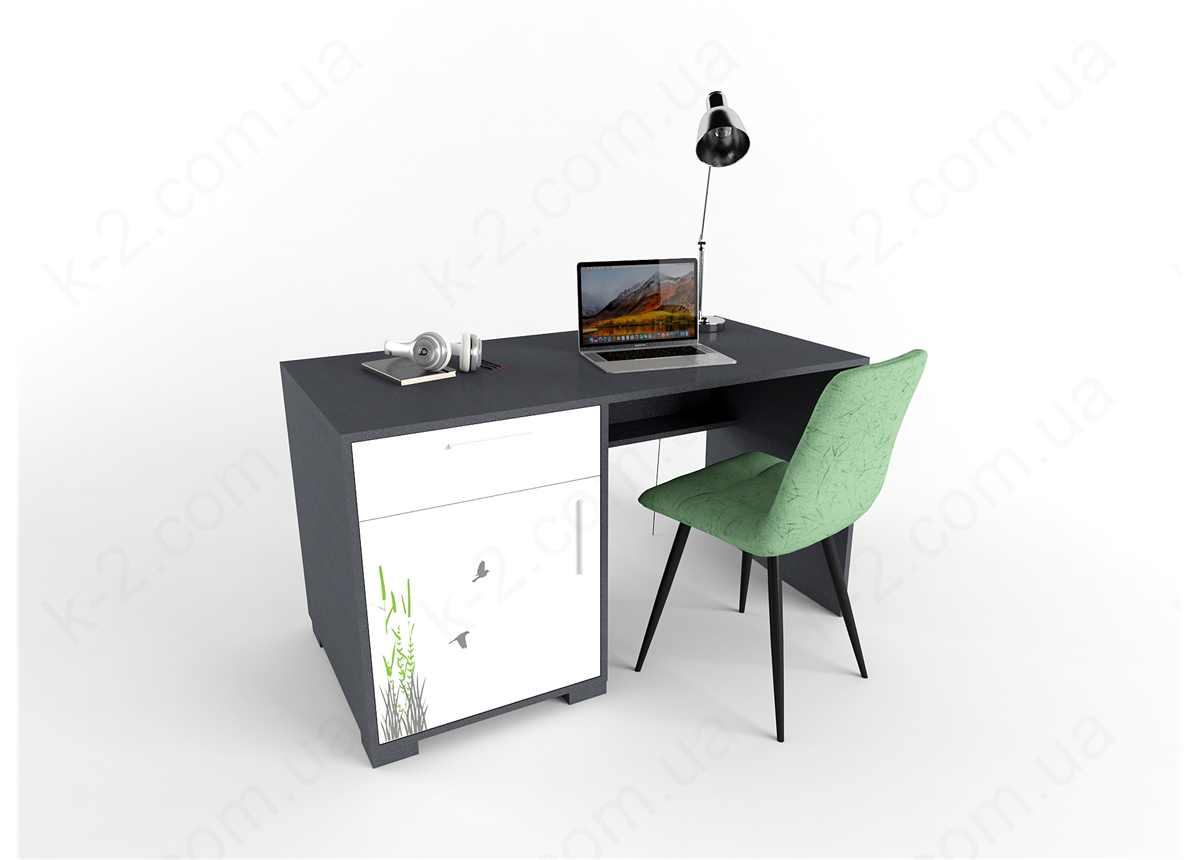 3 Стол с тумбой слева 135 серия Forest К-2 стандарт