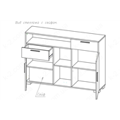 1 Стеллаж низкий 150 серия Urban К-2 стандарт