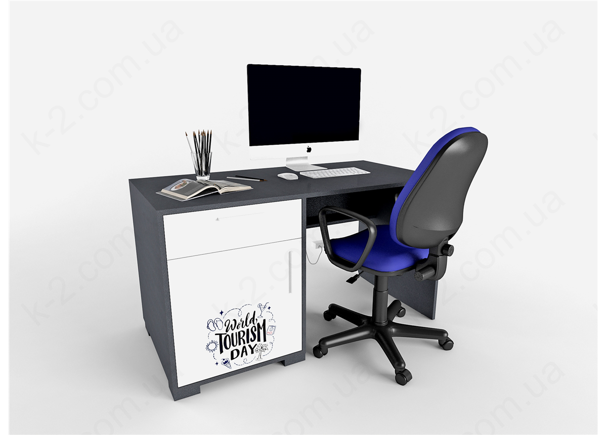 3 Стол с тумбой слева 135 серия Voyage К-2 элит