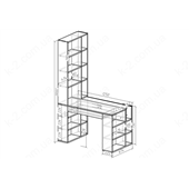 5 Стол-стеллаж 125 правый К-2 стандарт