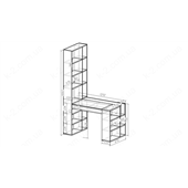 5 Стол-стеллаж с трюмо 125 правый К-2 стандарт