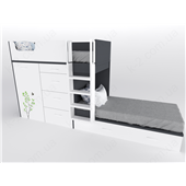 52 Кровать двухъярусная с лестницей 90х200 серия Forest К-2 стандарт