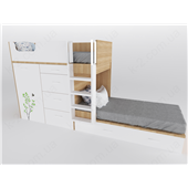 52 Кровать двухъярусная с лестницей 90х200 серия Forest К-2 элит