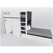 52 Кровать двухъярусная с лестницей 90х200 серия Urban К-2 люкс