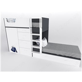 52 Кровать двухъярусная с лестницей 90х200 серия Voyage К-2 стандарт