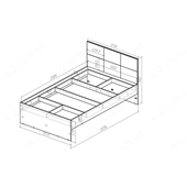 15 Кровать с мягким изголовьем 120х200 К-2 стандарт
