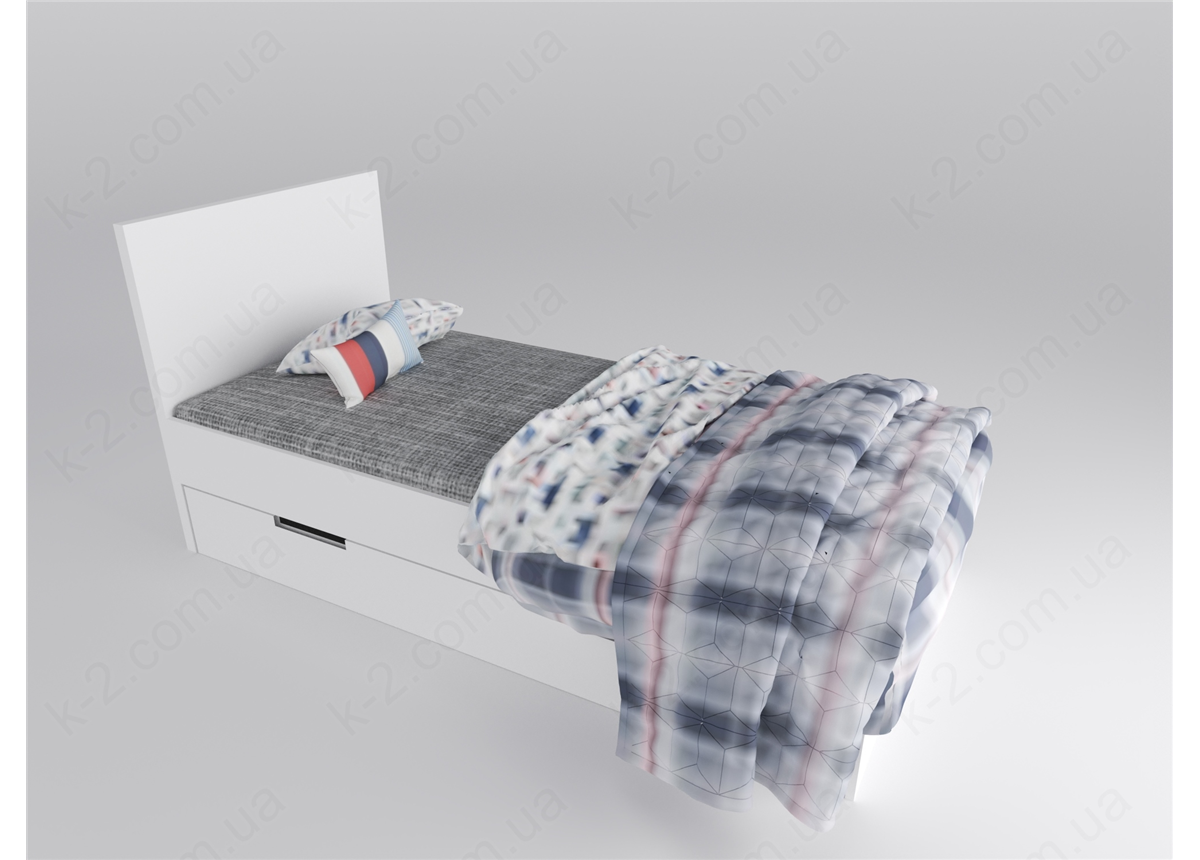 16 Кровать с твердым изголовьем 90х190 К-2 стандарт