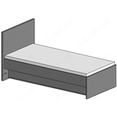 16 Кровать с твердым изголовьем 90х200 К-2 стандарт