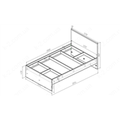16 Кровать с твердым изголовьем 120х200 К-2 стандарт