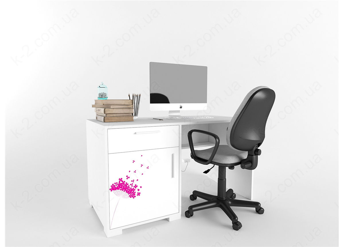 3 Стол с тумбой слева 135 серия Wind К-2 стандарт