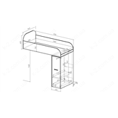 51 Кровать двухъярусная со ступеньками-комодом 90х190/200 серия Xracer К-2 стандарт