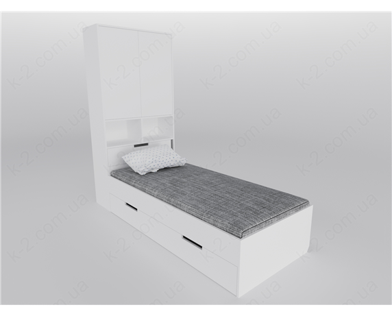 36/32 Кровать с высокой тумбой для белья 936х2000 К-2 стандарт