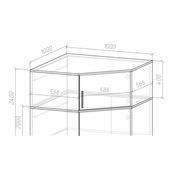 43 Антресоль шкафа углового К-2 стандарт