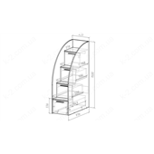 51 Кровать двухъярусная со ступеньками-комодом 90х190/200 серия Wind К-2 элит