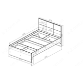 15 Кровать с мягким изголовьем 120х200 К-2 элит
