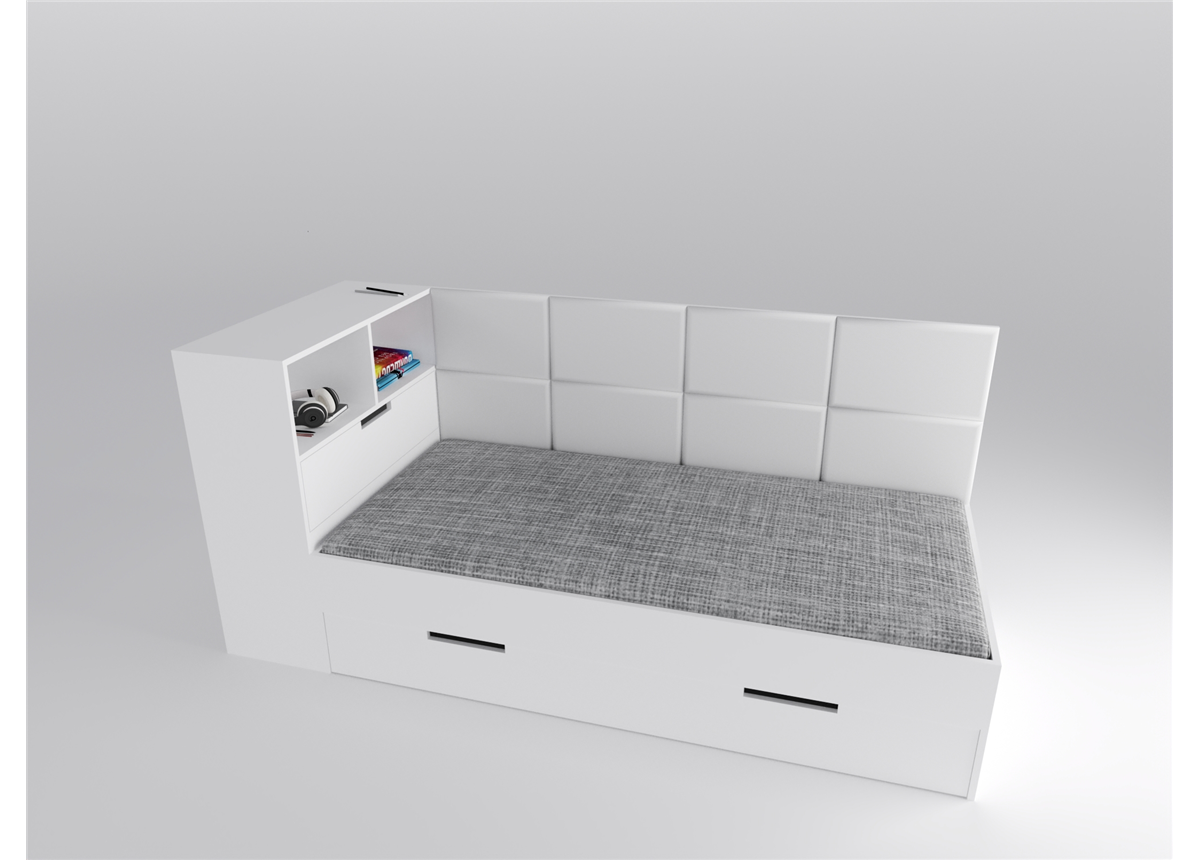 31/33 Диван с низкой тумбой для белья 90х190 К-2 элит