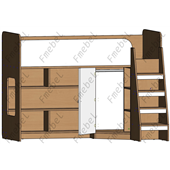 Кровать-чердак Валенсия-2 Fmebel