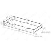 Ящик под диван 90*200 (второе спальное место) (схема)  Fmebel стандарт