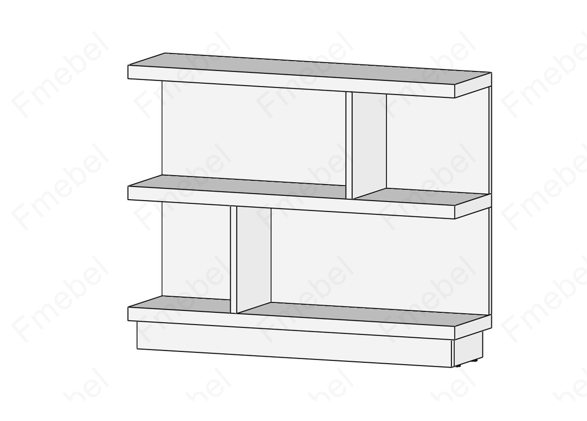 Стеллаж под стол 945 мм (схема) Fmebel стандарт