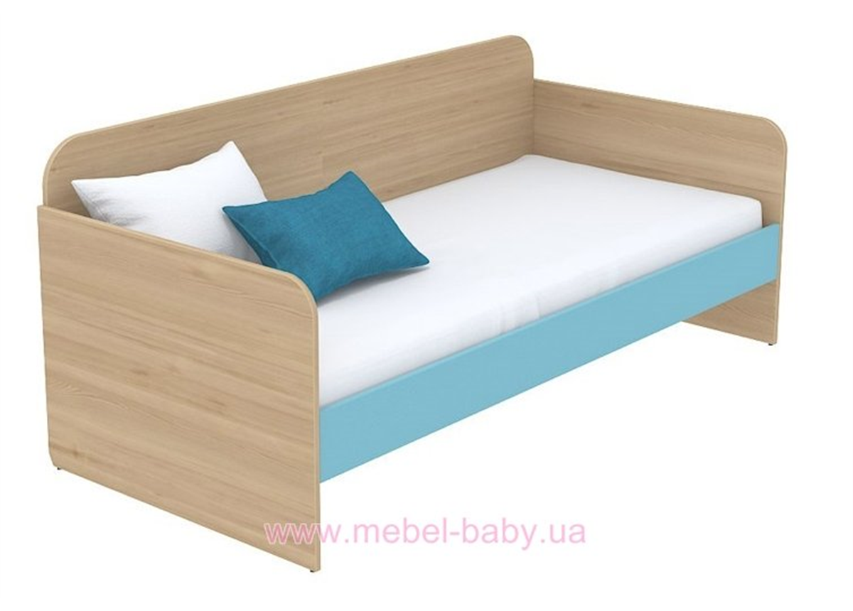 Распродажа Кровать-диван 80*180 кв-11-6 Акварели Бирюзовые с бортиком и мягкими накладками Briz