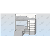 Кровать-чердак двухместная Монреаль Fmebel 