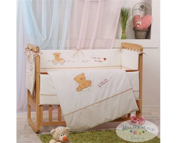 Распродажа Набор постельного белья Детские мечты (6 предметов) My mammy Маленькая Соня золотистый