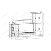 Двухъярусная кровать Филадельфия Fmebel 80x190