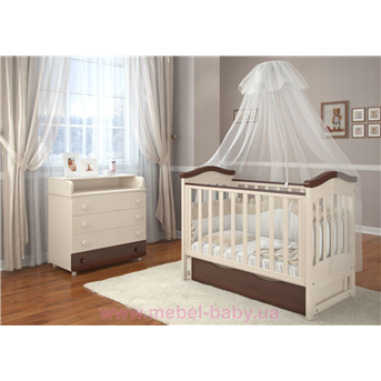 Кроватка детская LUX4 накладка Angelo 60x120