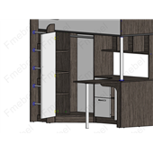 Кровать-чердак со столом Кейптаун Fmebel 