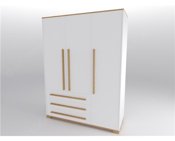 13 Шкаф трехдверный 150 серия Nature White К-2 стандарт