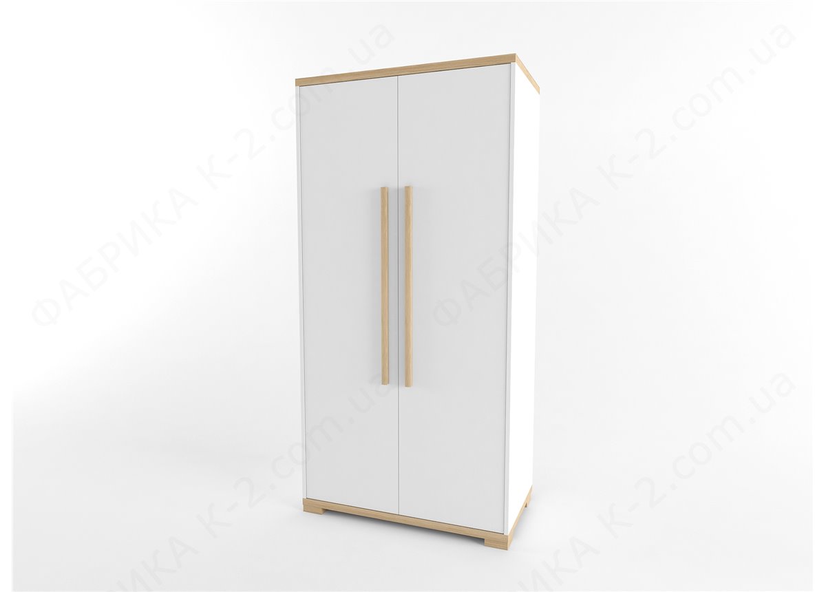 12 Шкаф двухдверный 100 серия Nature White К-2 люкс