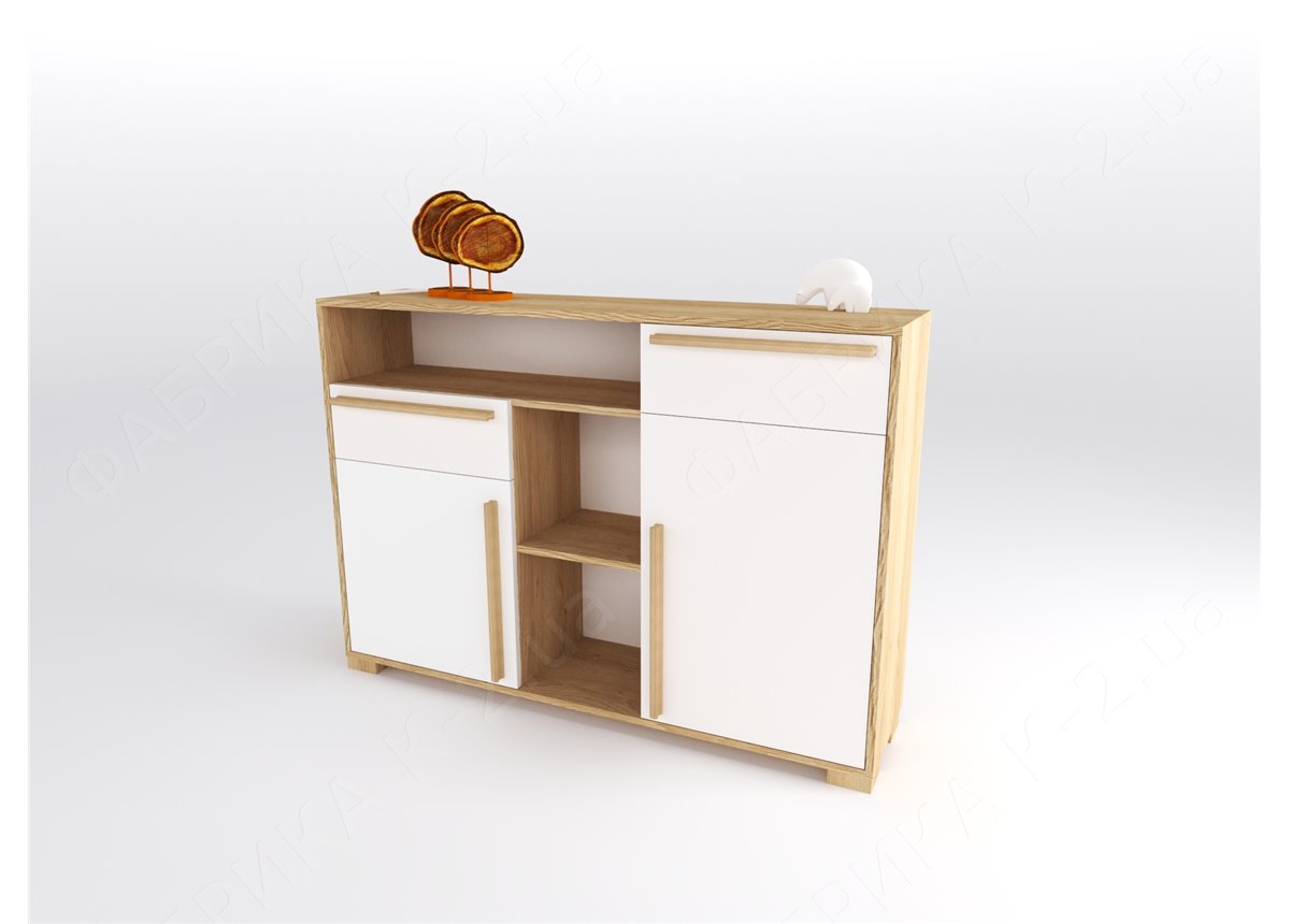 1 Стеллаж низкий 150 серия Nature White К-2 стандарт